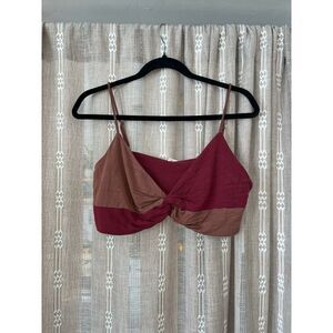 Anthropologie two-tone wrapped bralette / crop top